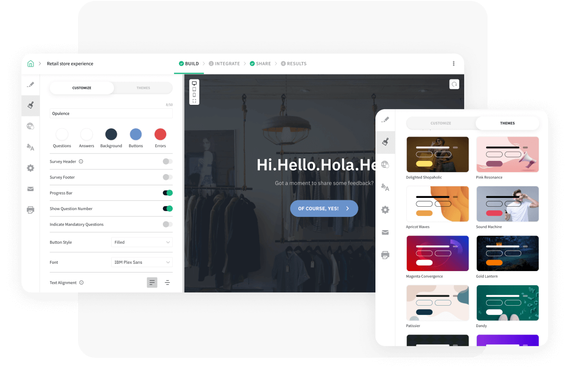 Personalize & build smart surveys Personalize & build smart surveys