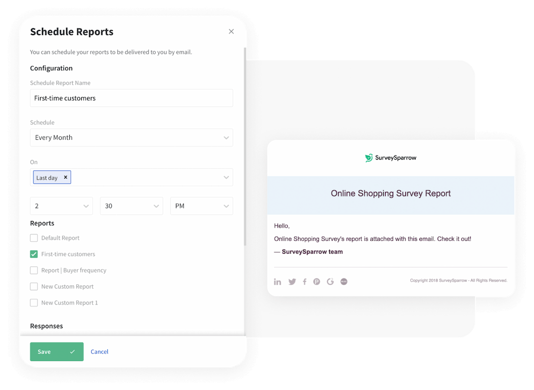 Seamless report scheduling Seamless report scheduling