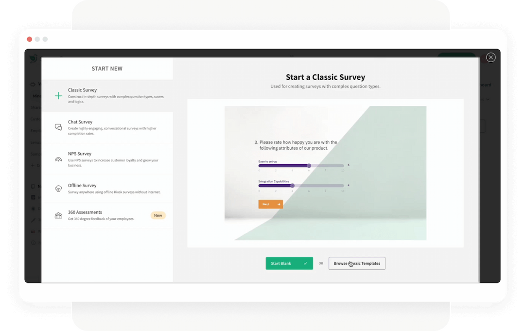 Brand-specific surveys with 600+ templates Brand-specific surveys with 600+ templates
