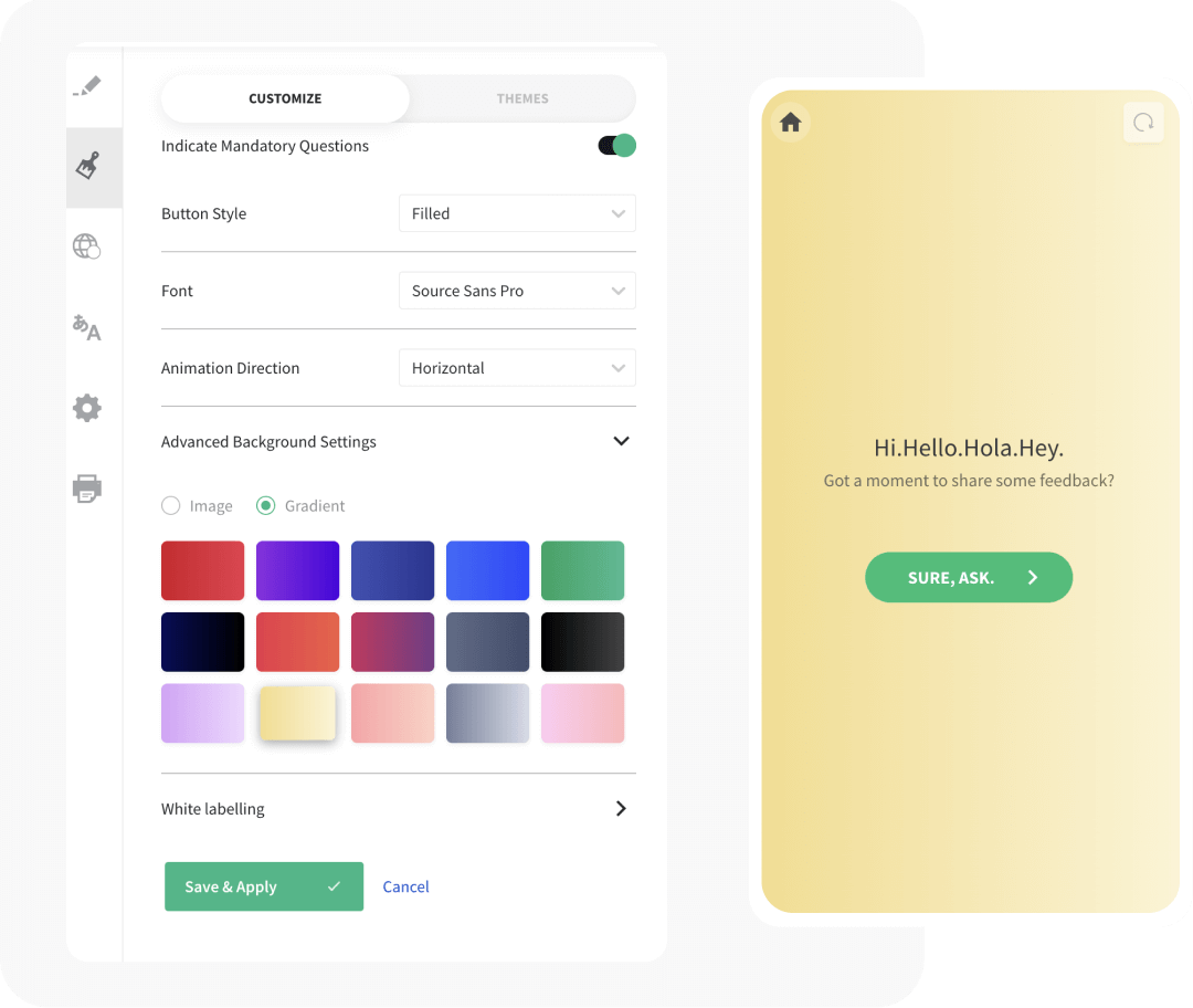 Branded surveys, offline Branded surveys, offline